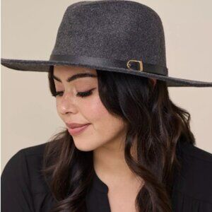 Torrid | Grey Wool Panama Hat | Wide Brim